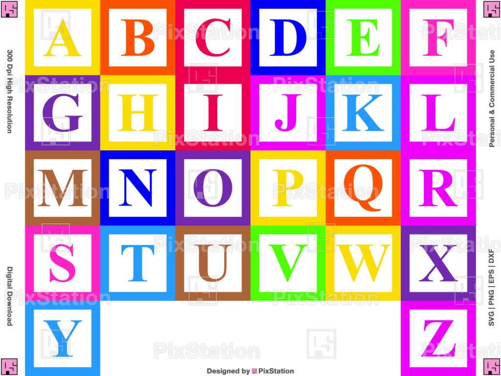 Alphabet Blocks Svg – PixStation