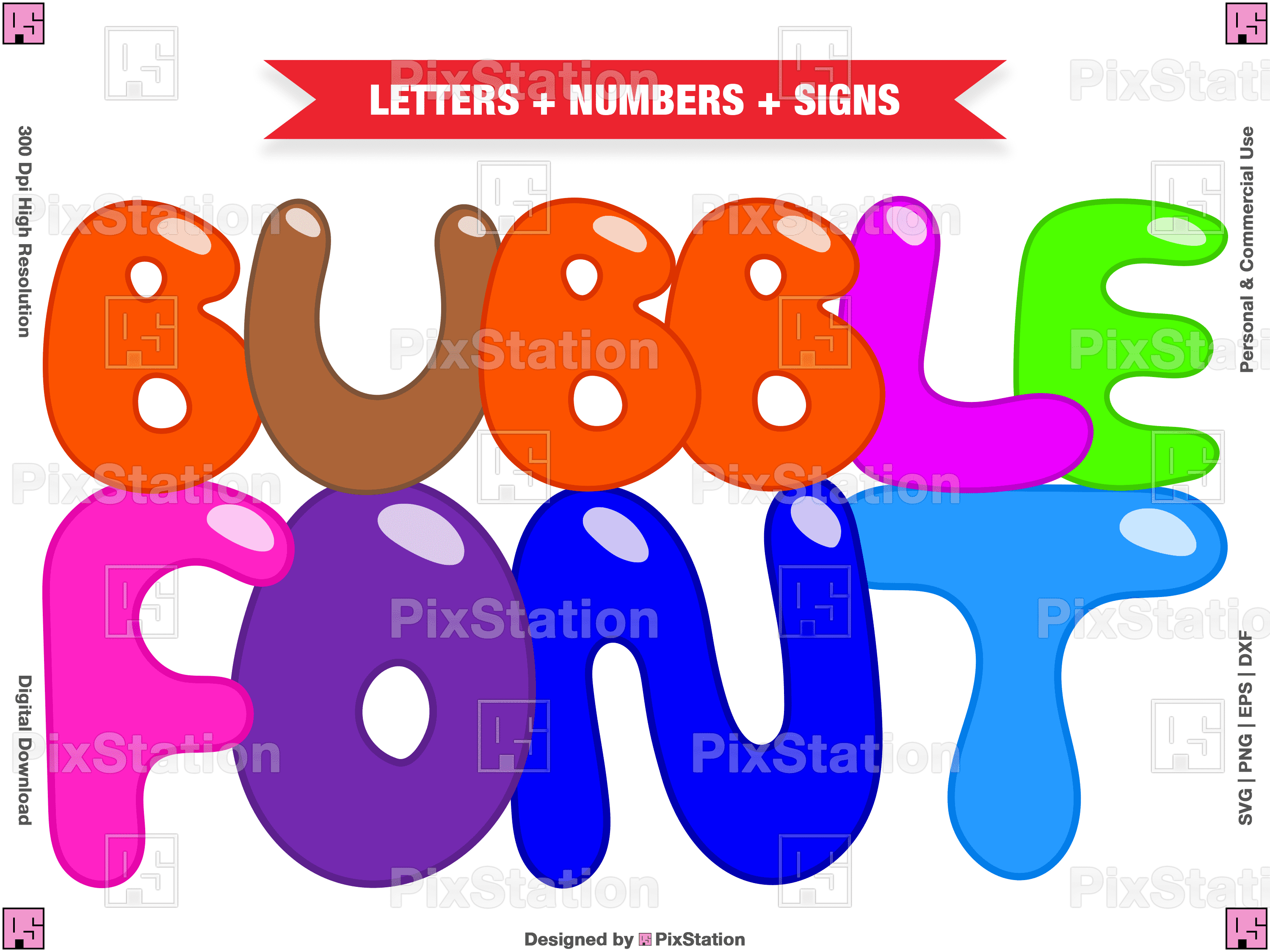 Bubble Letters Alphabet Pixstation