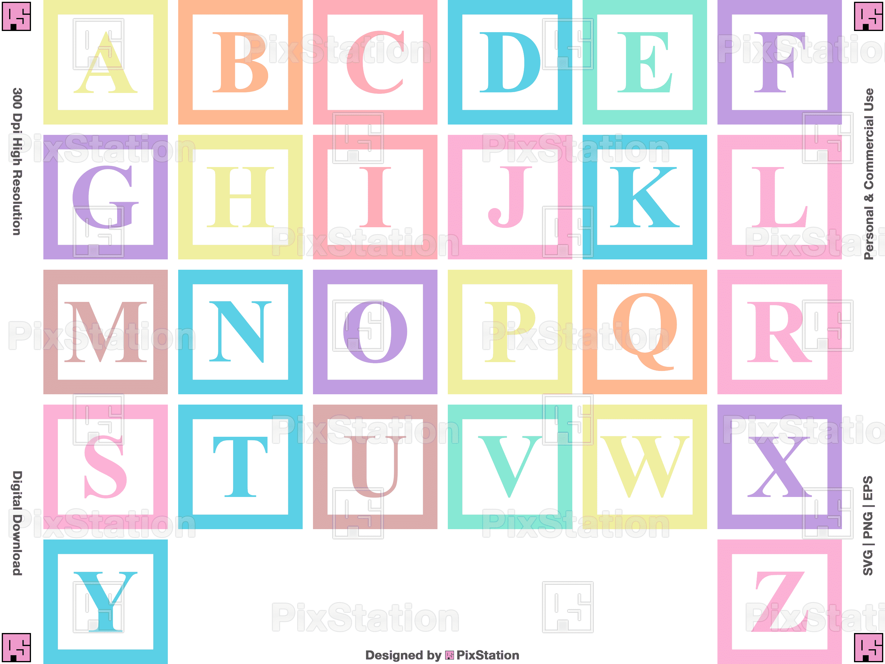 Baby Blocks Alphabet Clipart, Toy Blocks Alphabet Vector Png Svg