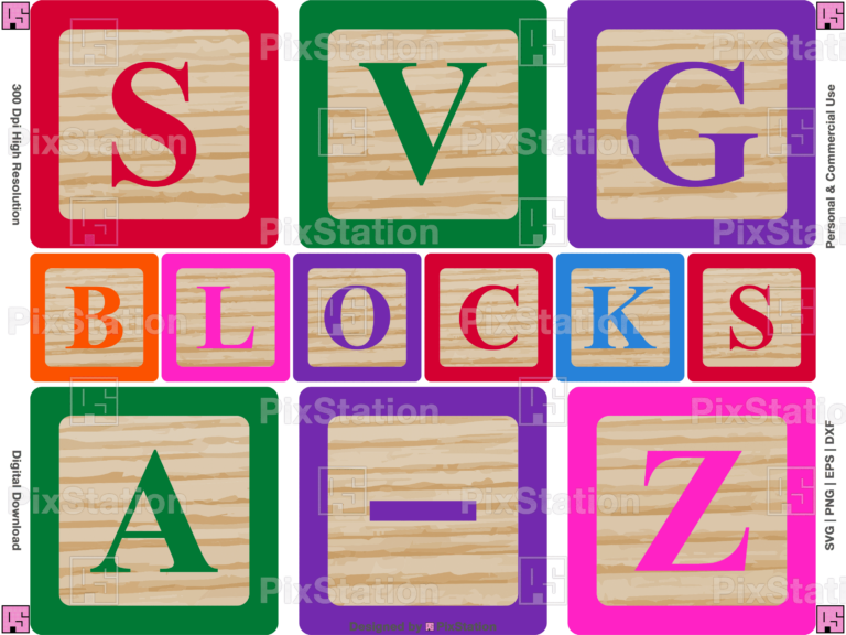 Wooden Alphabet Blocks Svg – PixStation