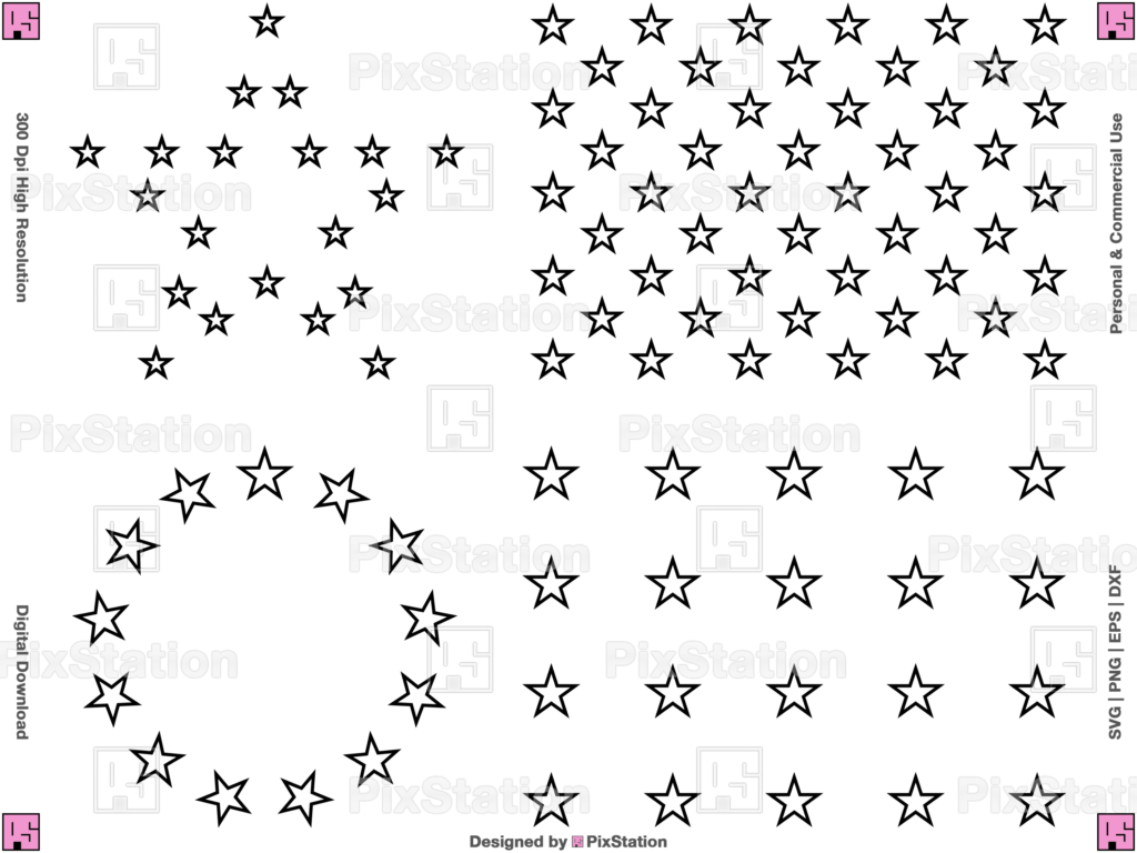 50 American Flag Stars Svg Pixstation 0822